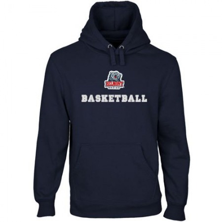 Belmont Bruins Custom Sport Logo Applique Pullover Hoodie Navy Blue