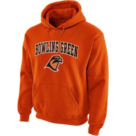 Bowling Green St. Falcons Midsize Arch Pullover Hoodie Orange