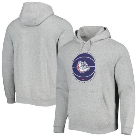 Men's Georgia Bulldogs Grey Basketball Pullover Hoodie