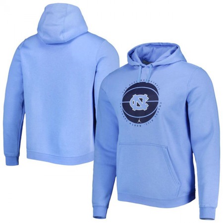 Men's North Carolina Tar Heels Blue Basketball Pullover Hoodie