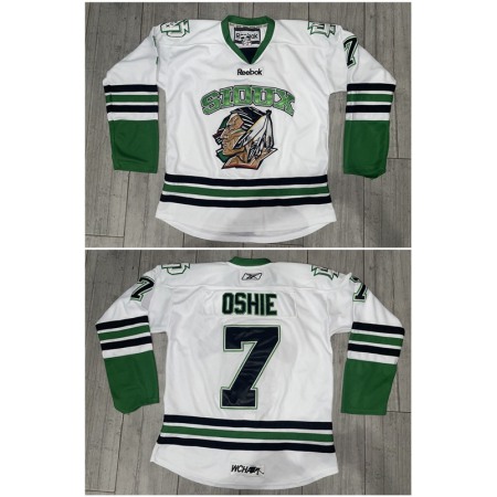 Men's North Dakota Fighting Sioux Custom White Stitched Jersey