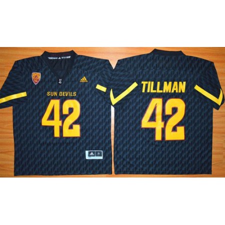 Sun Devils #42 Pat Tillman New Black Stitched NCAA Jersey