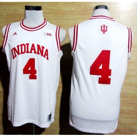 Hoosiers #4 Victor Oladipo White Big 10 Patch Basketball Stitched NCAA Jersey