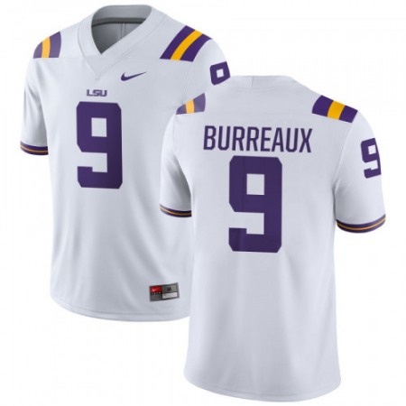 LSU Tigers #9 Joe Burreaux White Limited Stitched NCAA Jersey