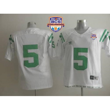 Fighting Irish #5 Everett Golson White 2013 BCS National Championship Stitched NCAA Jersey