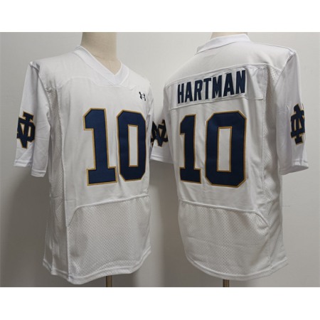 Men's Notre Dame Fighting Irish #10 Sam Hartman White Stitched Jersey