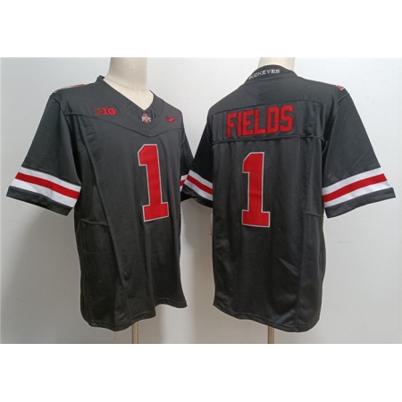 Men's Ohio State Buckeyes #1 Justin Fields Black 2023 F.U.S.E. Limited Stitched Jersey