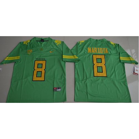 Ducks #8 Marcus Mariota Green Limited Stitched NCAA Jersey