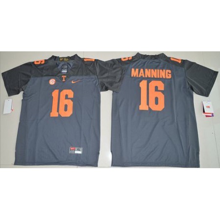 Vols #16 Peyton Manning Grey Stitched Youth NCAA Jersey