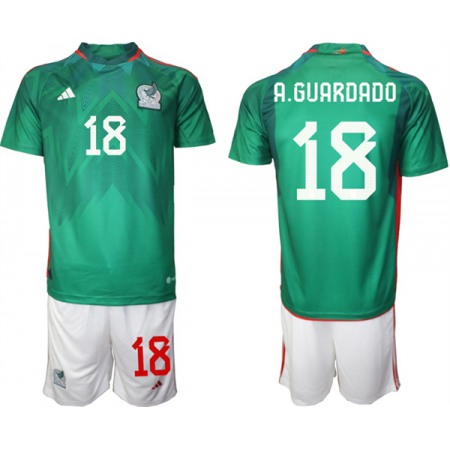 Men's Mexico #18 A.Guardado Green Home Soccer Jersey 001 Suit