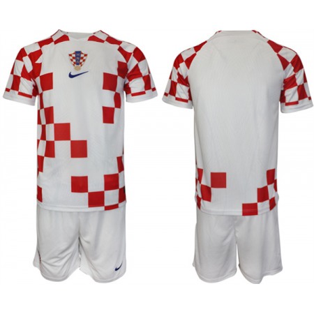 Men's Croatia Custom White Home Soccer Jersey Suit