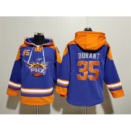 Men's Phoenix Suns #35 Kevin Durant Purple Ageless Must-Have Lace-Up Pullover Hoodie