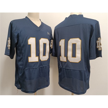 Men's Notre Dame Fighting Irish #10 Sam Hartman Navy Stitched Jersey