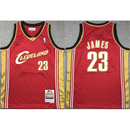 Youth Cleveland Cavaliers #23 LeBron James Red Stitched Jersey