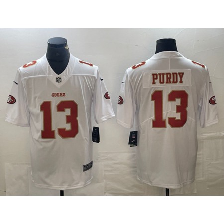 Men's San Francisco 49ers #13 Brock Purdy White Vapor Untouchable Limited Stitched Jersey