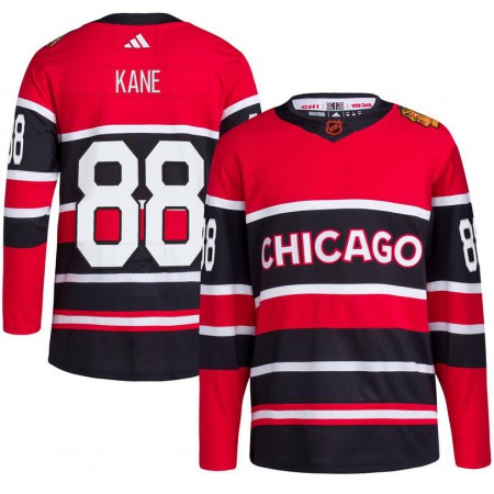 Men's Detroit Red Wings #88 Patrick Kane Black Reverse Retro Stitched Jersey