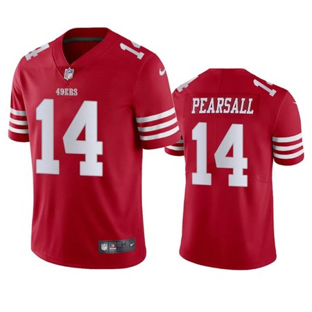 Men's San Francisco 49ers #14 Ricky Pearsall Red 2024 Draft Vapor Untouchable Limited Stitched Football Jersey