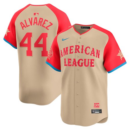 Men's American League Yordan Alvarez Nike Cream 2024 MLB All-Star Game Limited Player Jersey