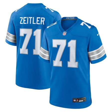 Men's Detroit Lions Kevin Zeitler Nike Blue Game Jersey