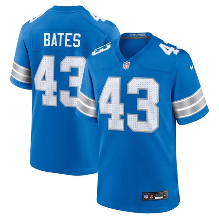 Men's Detroit Lions Jake Bates Nike Blue Team Game Jersey