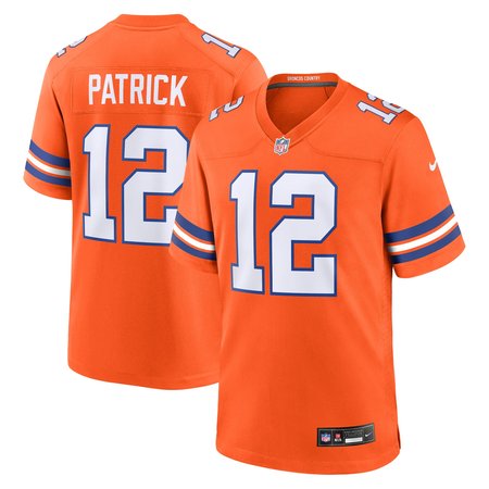 Men's Denver Broncos Tim Patrick Nike Orange Mile High Collection 1977 Throwback Player Game Jersey