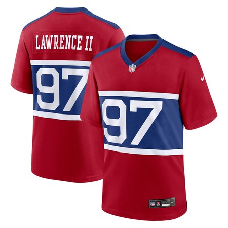 Men's New York Giants Dexter Lawrence II Nike Century Red Alternate Player Game Jersey