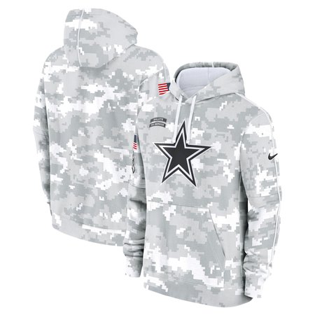 Men's Dallas Cowboys Nike Arctic Camo 2024 Salute To Service Big & Tall Club Fleece Pullover Hoodie