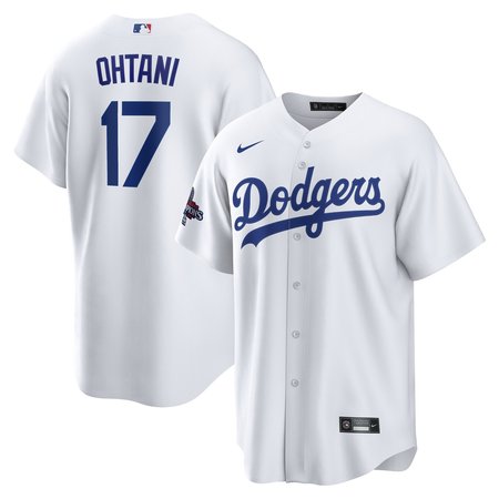 Men's Los Angeles Dodgers Shohei Ohtani Nike White 2024 World Series Champions Home Replica Player Jersey