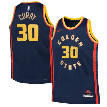 Youth Golden State Warriors Stephen Curry Nike Navy 2024/25 Swingman Player Jersey - City Edition