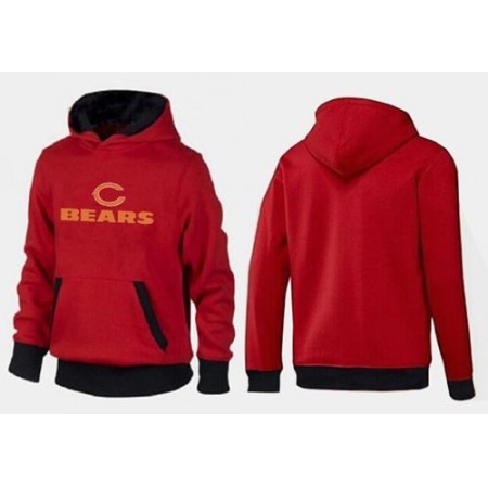 Chicago Bears Authentic Logo Pullover Hoodie Red & Black