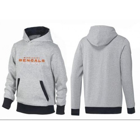 Cincinnati Bengals English Version Pullover Hoodie Grey & Black