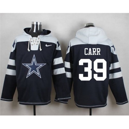 Nike Cowboys #39 Brandon Carr Navy Blue Player Pullover NFL Hoodie