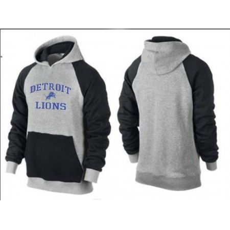 Detroit Lions Heart & Soul Pullover Hoodie Grey & Dark Blue