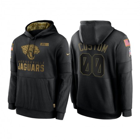 Men's Jacksonville Jaguars ACTIVE PLAYER Custom 2020 Black Salute to Service Sideline Performance Pullover Hoodie