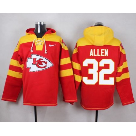 Nike Chiefs #32 Marcus Allen Red Player Pullover NFL Hoodie