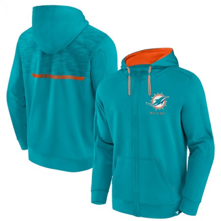 Men's Miami Dolphins Aqua Defender Evo Full-Zip Hoodie