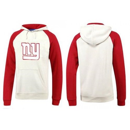 New York Giants Logo Pullover Hoodie White & Red