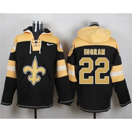 Nike Saints #22 Mark Ingram Black Player Pullover NFL Hoodie