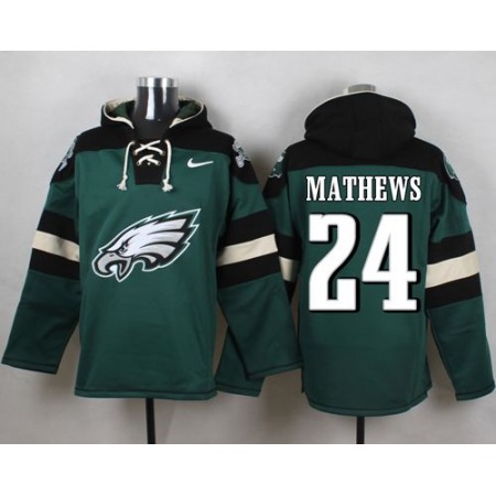 Nike Eagles #24 Ryan Mathews Midnight Green Player Pullover NFL Hoodie