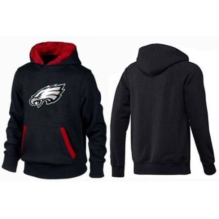 Philadelphia Eagles Logo Pullover Hoodie Black & Red