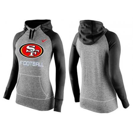 Women's Nike San Francisco 49ers Performance Hoodie Grey & Black