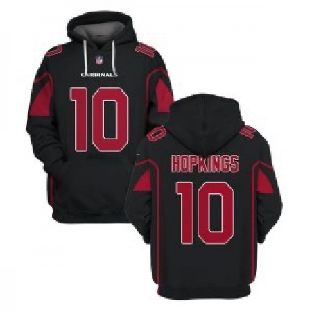 Men's Arizona Cardinals #10 DeAndre Hopkins 2021 Black Pullover Hoodie