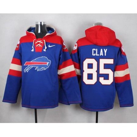 Nike Bills #85 Charles Clay Royal Blue Player Pullover NFL Hoodie