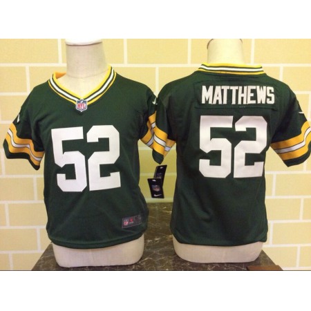 Toddler Nike Green Bay Packers #52 Clay Matthews Green Stitched NFL Jersey