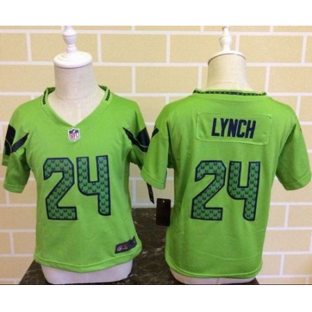 Toddler Nike Seahawks #24 Marshawn Lynch Green Alternate Stitched NFL Elite Jersey