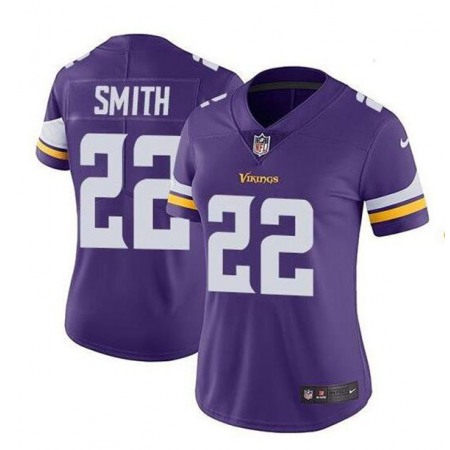 Women's Minnesota Vikings #22 Harrison Smith Purple Vapor Untouchable Limited Stitched NFL Jersey(Run Small)