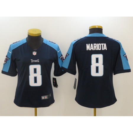 Women's Tennessee Titans #8 Marcus Mariota Navy New 2018 Vapor Untouchable Limited Stitched NFL Jersey