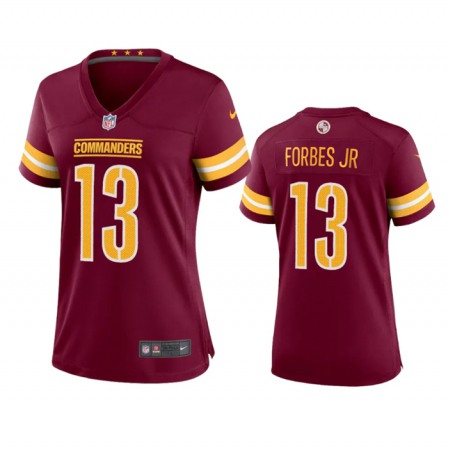 Women's Washington Commanders #13 Emmanuel Forbes 2022 Burgundy Vapor Untouchable Stitched Jersey(Run Small)