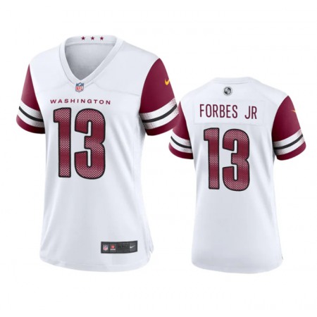 Women's Washington Commanders #13 Emmanuel Forbes 2022 White Vapor Untouchable Stitched Jersey(Run Small)