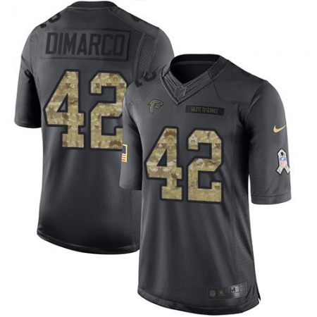 Nike Falcons #42 Patrick DiMarco Black Men's Stitched NFL Limited 2016 Salute To Service Jersey